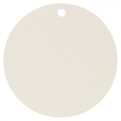 Étiquette Ronde ø 4.5 cm 50 pcs Kraft Blanc