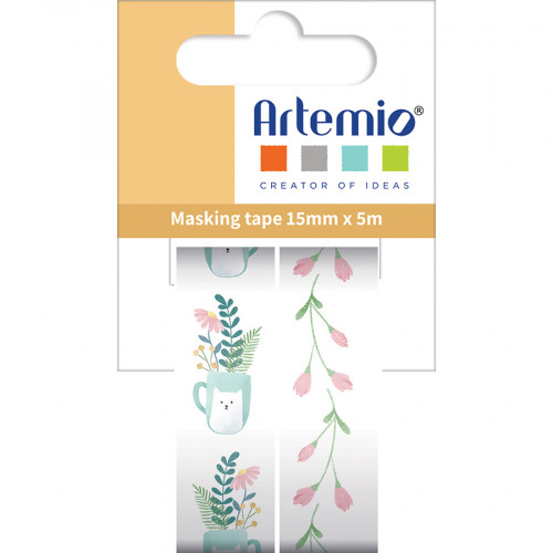 Ruban adhésif Masking Tape Mariposa 15 mm x 5 m Life is simple 2 pcs