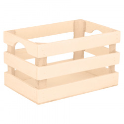 Creative Deco Caisse Bois Rangement Blanc, 40 x 30 x 13 cm (+/- 1cm), Boîte de Rangement Bois, Boite Rangement Cuisine, Casier de Rangement