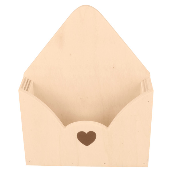 Porte-courrier Enveloppe en bois 15.3 x 4,4 x 19,2 cm Life is simple