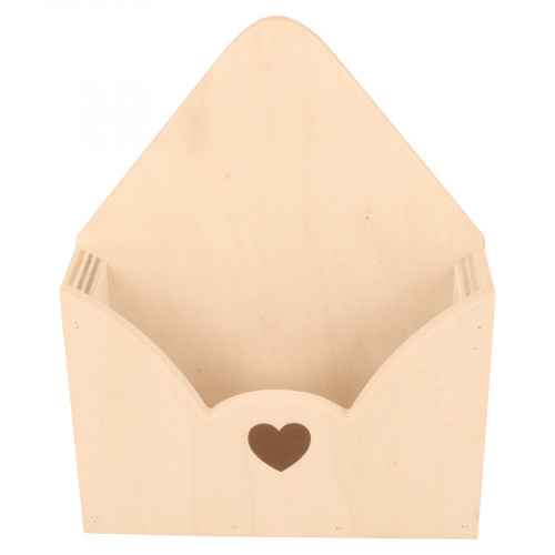 Porte-courrier Enveloppe en bois 15.3 x 4,4 x 19,2 cm Life is simple