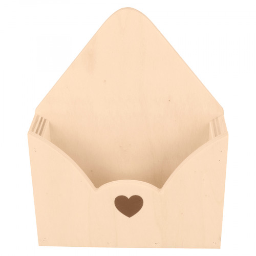 Porte-courrier Enveloppe en bois 15.3 x 4,4 x 19,2 cm Life is simple