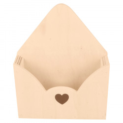 Porte-courrier Enveloppe en bois 15.3 x 4,4 x 19,2 cm Life is simple