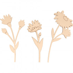 Silhouettes en bois Life is simple 17 Fleurs