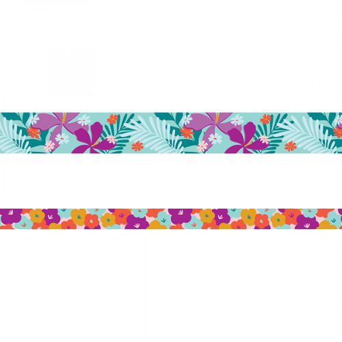 Ruban adhésif Washi Tape Colorblock 15 & 30 mm x 5 m Fleurs