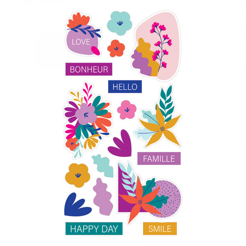 Autocollants Colorblock Textes