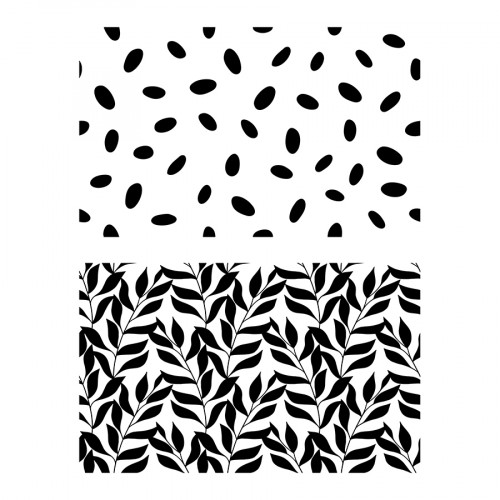 Tampon transparent Colorblock Texture Feuillages