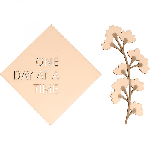 Kit de décoration en bois Colorblock One Day At A Time