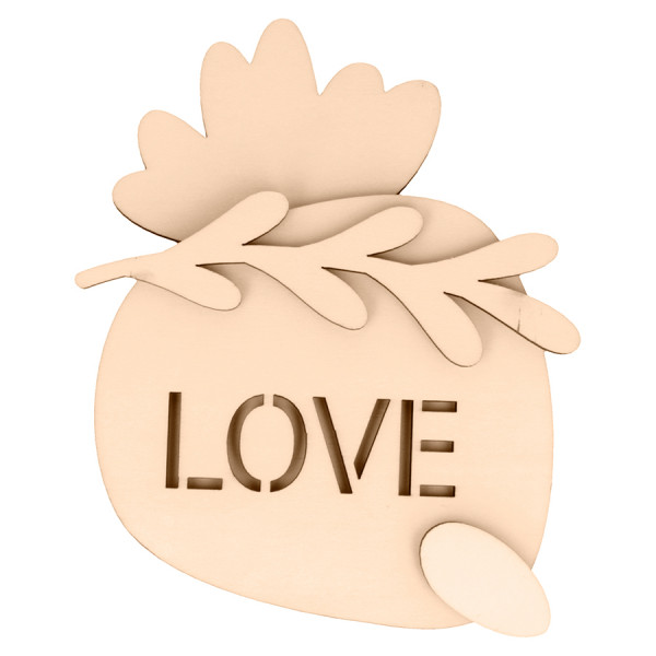 Kit de décoration en bois Colorblock Love