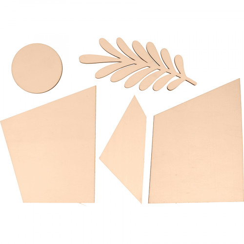 Kit de décoration en bois Colorblock Plumetis