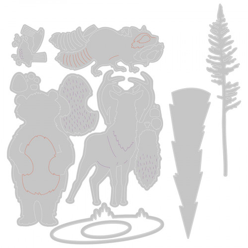 Thinlits Die set Forest Animals #2 8 pcs