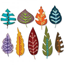 Thinlits Die set Artsy Leaves 18 pcs