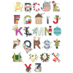 Thinlits Die set Christmas Alphabet 26 pcs