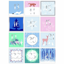 Stickers carrés Hiver Enchanté - Artemio