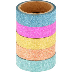 5 masking tapes pailletés - ARTEMIO