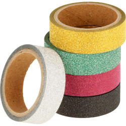6 masking tapes pailletés Noël - ARTEMIO