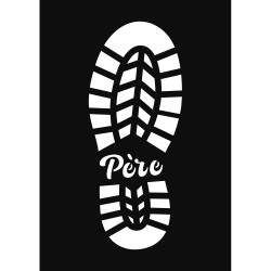 Pochoir pied Père Noël A4 - ARTEMIO