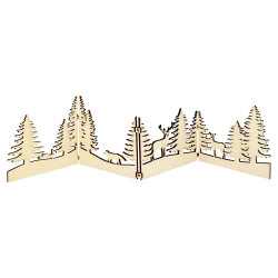 Quadriptyque en bois Sapin Hiver Enchanté - ARTEMIO