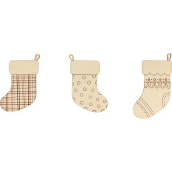 Set de chausettes en bois Woofy Christmas - ARTEMIO