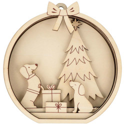 Boule en relief Woofy Christmas - ARTEMIO