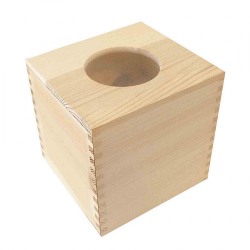 Boîte à Mouchoirs en bois 14 x 14 x 12.5 cm Cube