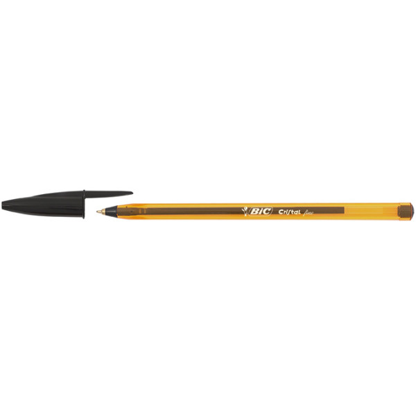 Stylo bille Cristal Pointe Fine 0.8 mm Noir