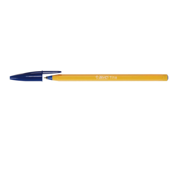 Stylo bille Corps orange Pointe Fine 0.8 mm Bleu