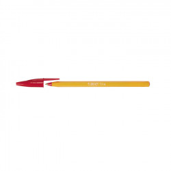 Stylo bille Corps orange Pointe Fine 0.8 mm Rouge