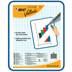 Tableau Blanc Effaçable Double face Velleda 44 x 55 cm