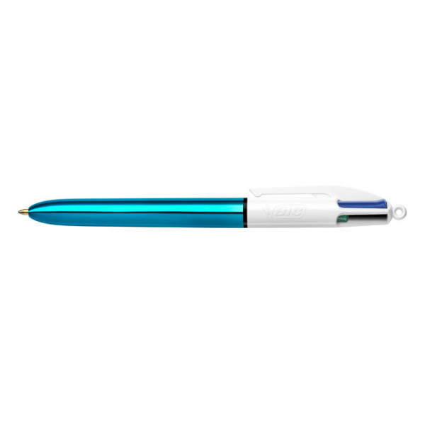 Stylo bille 4 couleurs 1 mm Shine Bleu métallisé