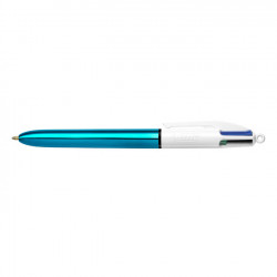 Stylo bille 4 couleurs 1 mm Shine Bleu métallisé