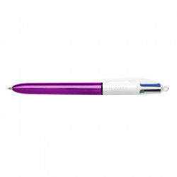 Stylo bille 4 couleurs 1 mm Shine Violet métallisé