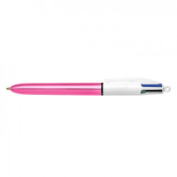 Stylo bille 4 couleurs 1 mm Shine Rose métallisé