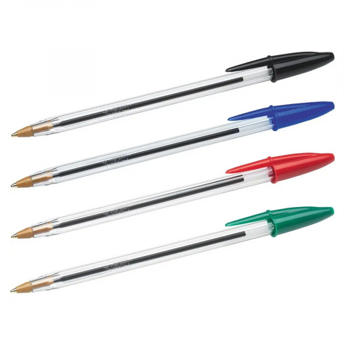 Stylo bille Cristal 1 mm 5 pcs