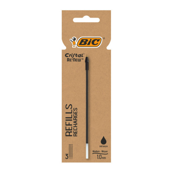 BIC 4 Couleurs - 2 Recharges pour stylo à bille - noir - 0.32 mm