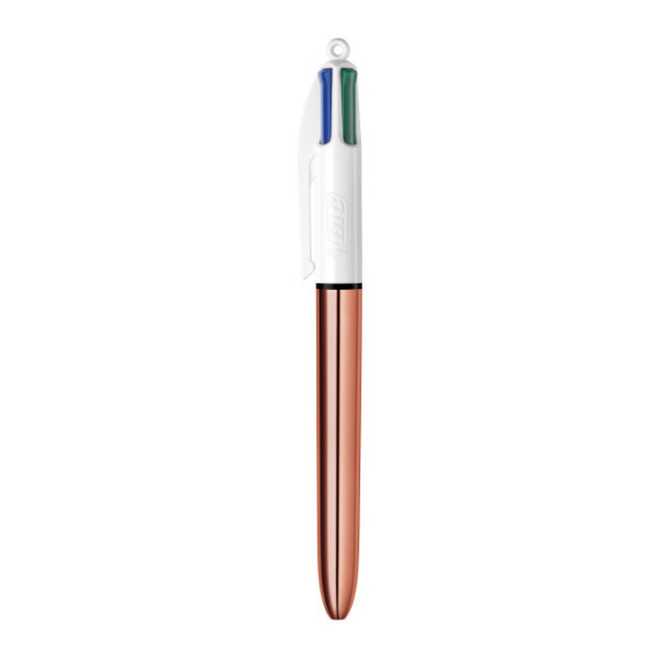 Stylo bille 4 couleurs 1 mm Rose Gold