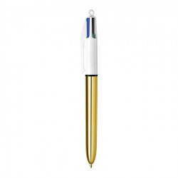 Stylo bille 4 couleurs 1 mm Shine Or