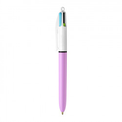 Stylo bille 4 couleurs 1 mm Fun Mauve