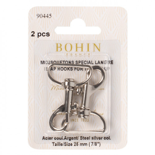 Mousqueton pivotant 45 mm Argent 2 pcs