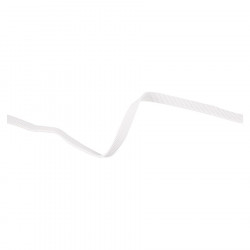 Élastique tissé souple Blanc 8 mm x 2,5 m