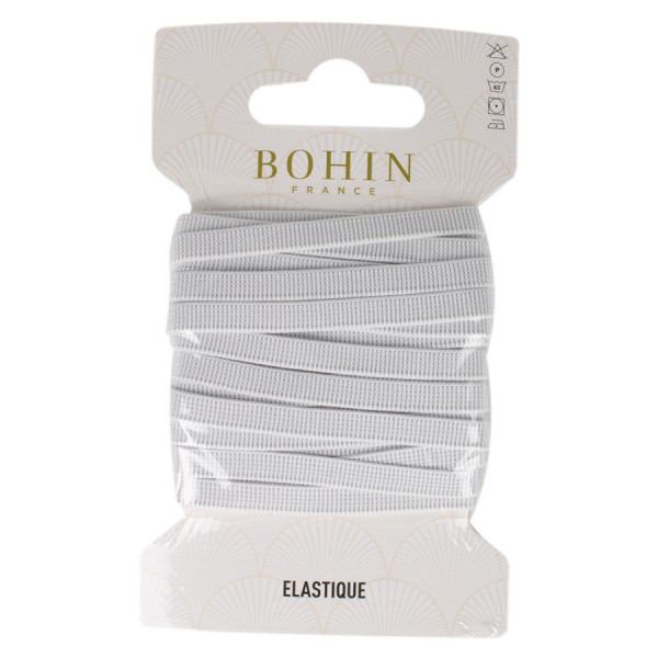 Élastique tissé souple Blanc 5 mm x 3 m