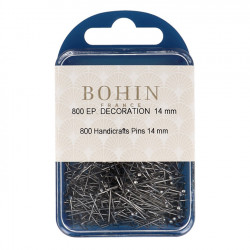 Épingles acier doux 14 x 0,60 mm Argent 800 pcs