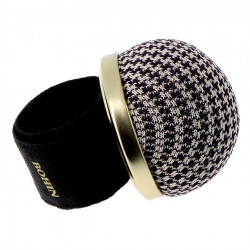 Bracelet pelote ajustable motif « Pied de poule »