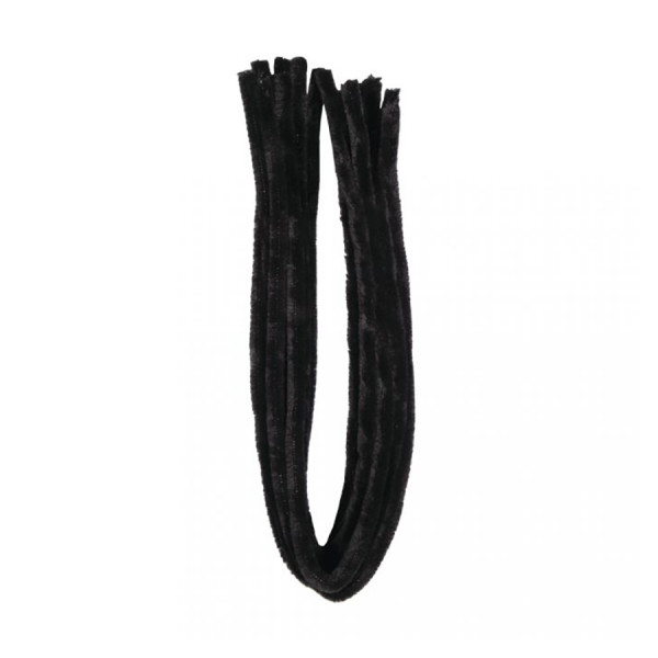 Chenille cure-pipe 50 cm par 10 Noir