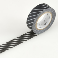 Masking tape 7 m x 1.5 cm Rayé noir
