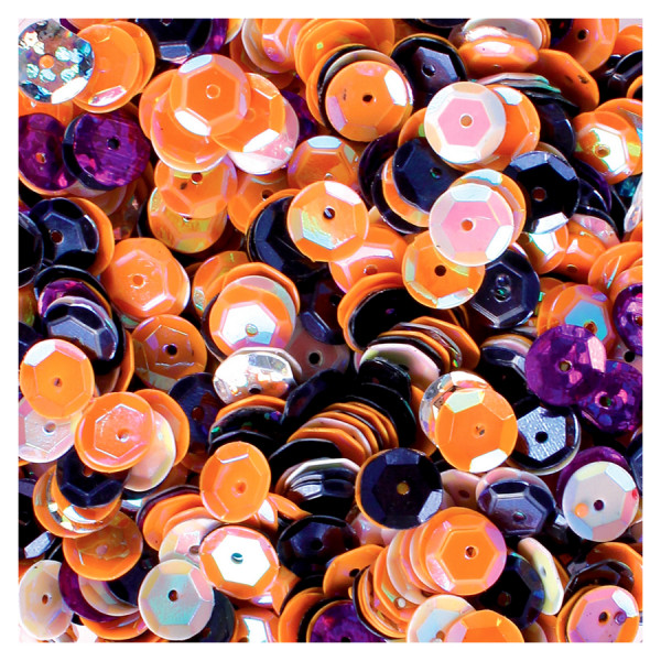 Sequin Halloween Ø 6 mm 100 g 5 couleurs assorties