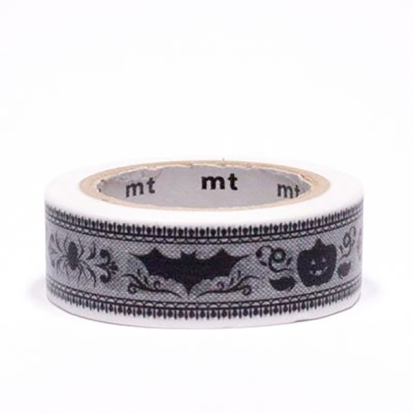 Ruban adhésif Masking Tape Dentelle Halloween 7 m x 1.5 cm