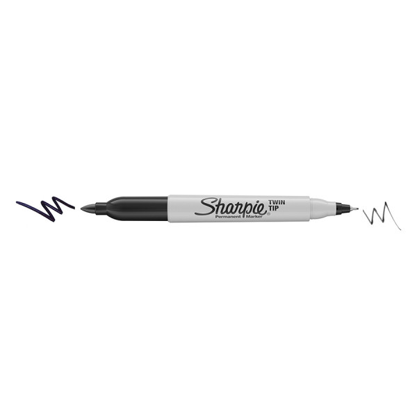 Marqueur Permanent Double pointe Noir