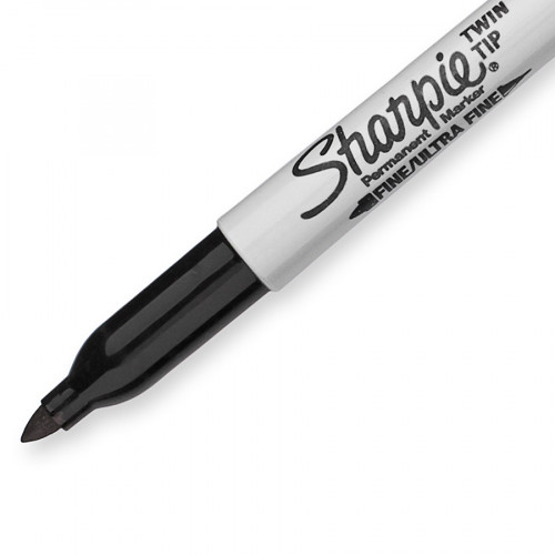 Marqueur Permanent Double pointe Noir