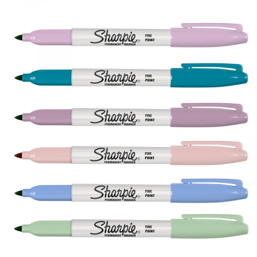 Marqueur Permanent Pointe Fine 12 Couleurs Pastel